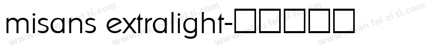 misans extralight字体转换